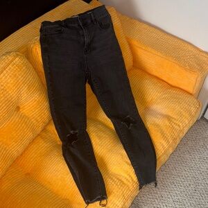 PacSun Women's Black Ripped Skinny Jeans